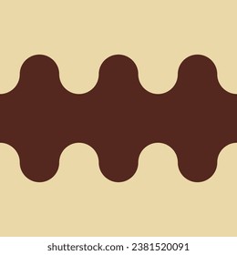 Dripping melted chocolate background. Brown and white chocolate shades. Seamless repeating vector pattern.