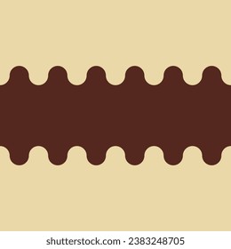 Dripping melted chocolate background. Brown and white chocolate shades. Seamless repeating vector pattern.