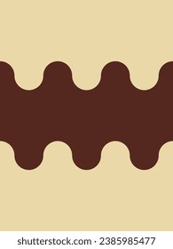 Derrame el fondo de chocolate fundido. Tonos de chocolate marrón y blanco. Patrón vectorial de repetición sin inconvenientes.