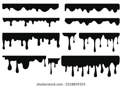 Dripping Melting Set of Melts Drops
