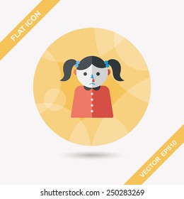 dripping nose flat icon with long shadow,eps10