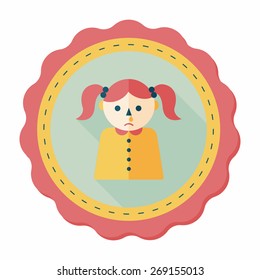 dripping nose flat icon with long shadow,eps10