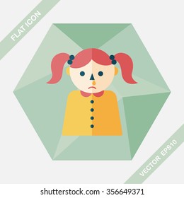 dripping nose flat icon with long shadow,eps10