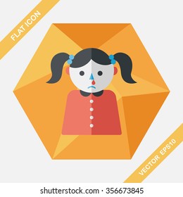 dripping nose flat icon with long shadow,eps10