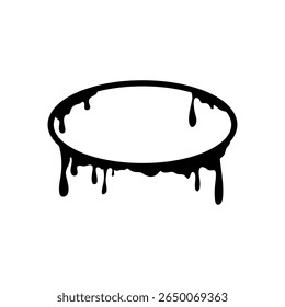Gotejamento de Ilustração de Vetor de Quadro Oval