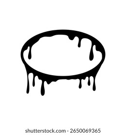 Abtropfende ovale Frame-Vektorgrafik
