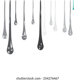 Dripping paint background gray - stock vector illustration 
