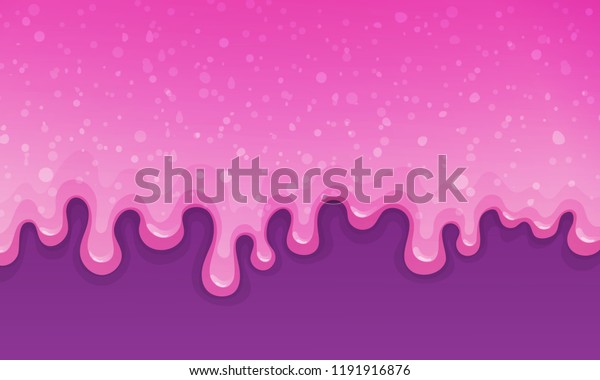 Dripping Pink Glitter Slime On Purple Stock Vector (Royalty Free ...