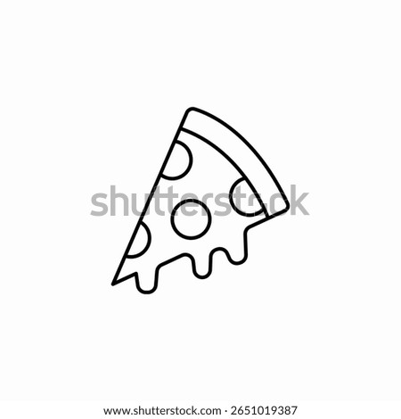 dripping pizza slice icon sign vector