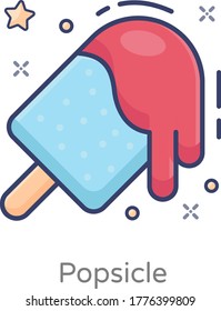 Vasca de paleta en forma plana, helado