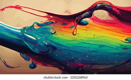 pintura de color de arcoiris goteo salpicada como fondo