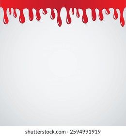 Dripping red bood frame design template