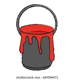 dripping red paint can icon image 