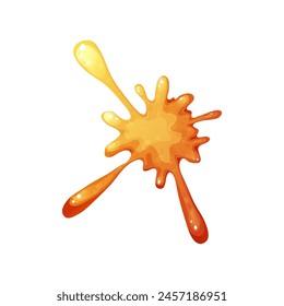 Dripping slime, splash cartoon element. Colorful spot ink shape. Jelly mucus smudges isolated on white background. Vector illustration
