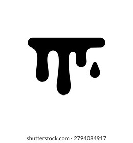 Dripping Slime Stain Icon Containing Liquid Mess Spill, Dirty Surface Theme, and Cleanup Atmosphere