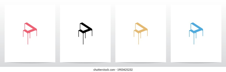 Surface de goteo en el diseño del logotipo de la letra J