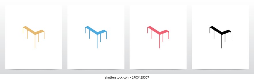 Dripping Surface On Letter Logo Design L