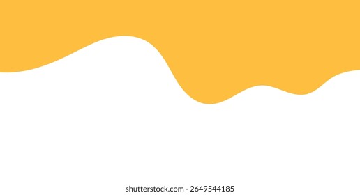 Dripping sweet yellow honey, isolated melting maple syrup. Vector golden organic sticky oil or juice liquid with drops. Flowing droplets of nectar