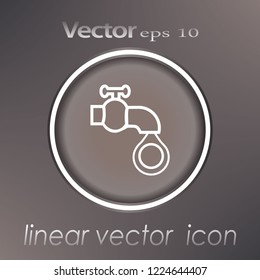 Dripping tap with drop line icon.