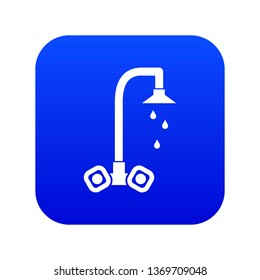 Dripping tap icon digital blue for any design isolated on white vector illustration