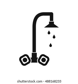 Dripping tap icon in simple style on a white background vector illustration