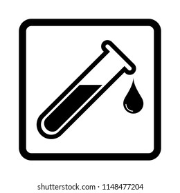 Dripping Test Tube Vector Icon.