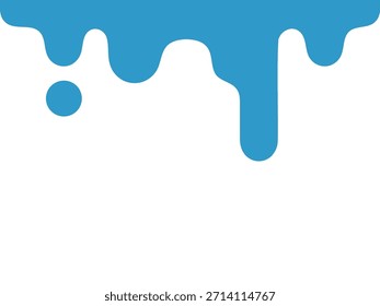 Gotas de água de gotejamento Ilustração de vetor transparente simples de fluxo de fluido