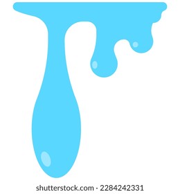 Dripping water drops vector icon isolated on a white background.