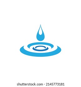 dripping water logo illustration circle design template vector