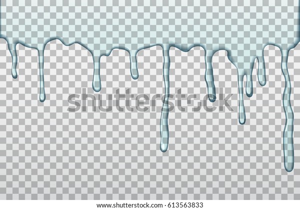 透明な背景に水を滴らせる 現実的な雨が降る ベクターイラスト のベクター画像素材 ロイヤリティフリー