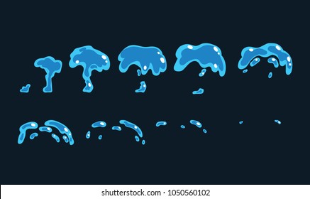 Dripping water special effect fx animation frames sprite sheet.