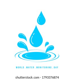 Dripping water vector illustration. Perfect template design for World day.