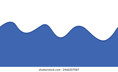 Goteo de pintura blanca, líquido que fluye hacia abajo la textura blanca sobre fondo azul, goteo de helado, miel, goteo de aceite o yogur o leche, fluyendo hacia abajo la crema líquida blanca