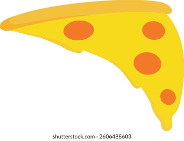 drippy pizza slice vector illustration with transparent background