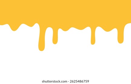 Drips of cheese on a white background. Melted cheese, cheese vector. cheese on white background. leak, splash, spilled liquid.