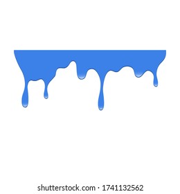 Drips of paint on a white background. Vector illustration