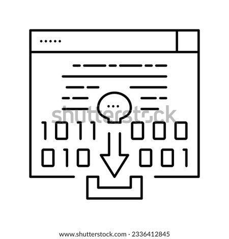 drive by attacks line icon vector. drive by attacks sign. isolated contour symbol black illustration