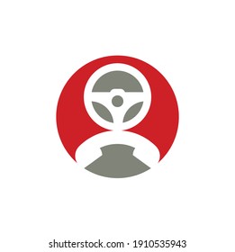Diseño del logotipo vectorial de llamada de la unidad. Símbolo o icono de la rueda de dirección y del teléfono.	