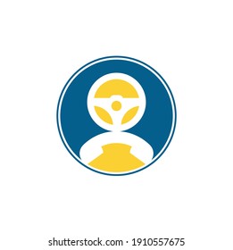 Drive call vector logo design. Steering wheel and phone symbol or icon.	