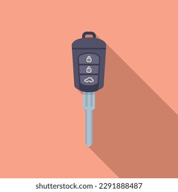 Drive car key icon flat vector. Remote button. Digital system