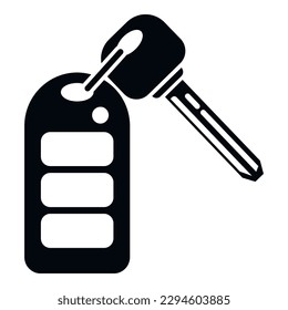 Vector simple del icono de la llave del coche. Botón remoto. Sistema digital