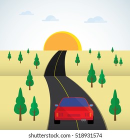 drive car on the road