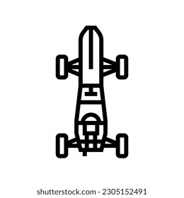 drive car top view line icon vector. drive car top view sign. isolated contour symbol black illustration