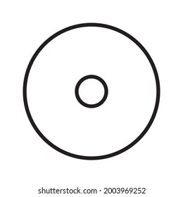 drive cd vector graphics on white background icon 