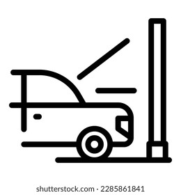 Drive cinema icon outline vector. Auto movie. Car screen