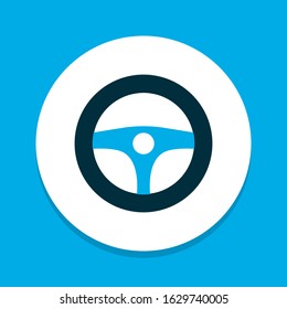 Drive control icon colored symbol. Premium quality isolated steering wheel element in trendy style.