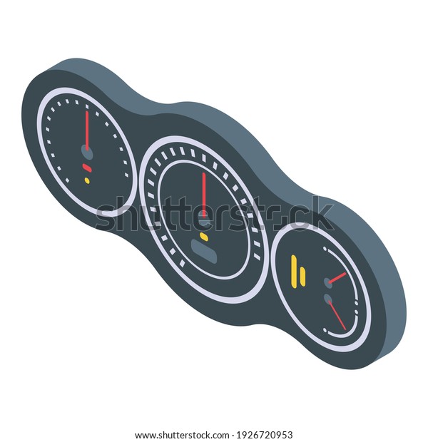 Drive dashboard icon.\
Isometric of drive dashboard vector icon for web design isolated on\
white background