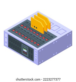 Drive data icon isometric vector. Card storage. Digital micro