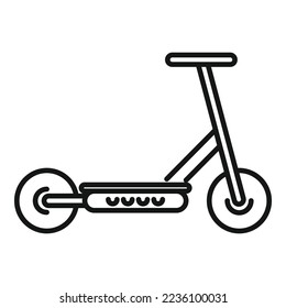 Drive electric scooter icon outline vector. Kick transport. Eco scooter