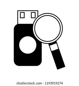 drive flash backup copy magnifying glass